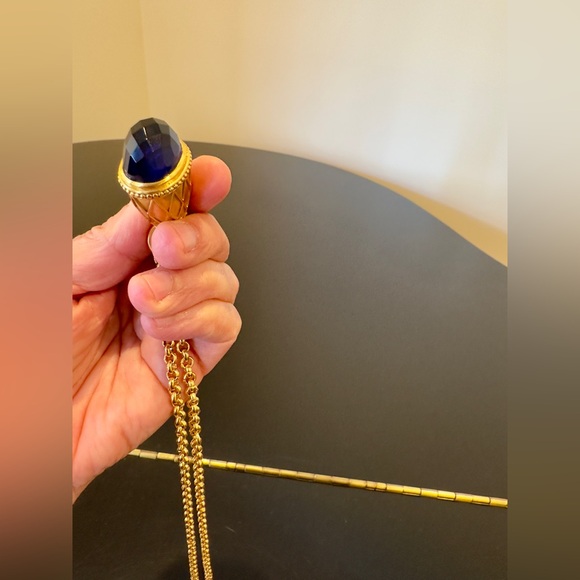 NWT Authentic Rare Luxury Minimalist Julie Vos Sapphire Blue Statement Necklace - Picture 13 of 17
